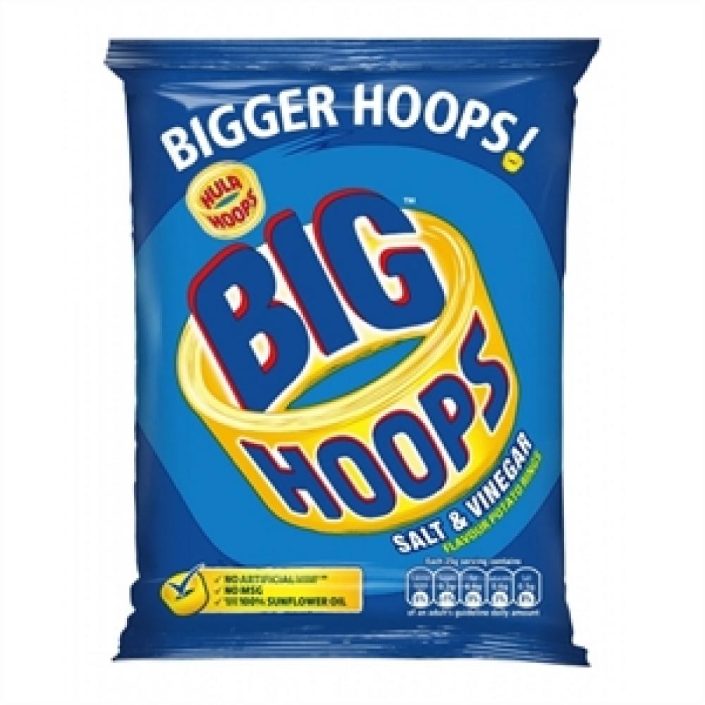 Hula Hoops Big Hoops Salt and Vinegar Flavour 50g | Approved Food