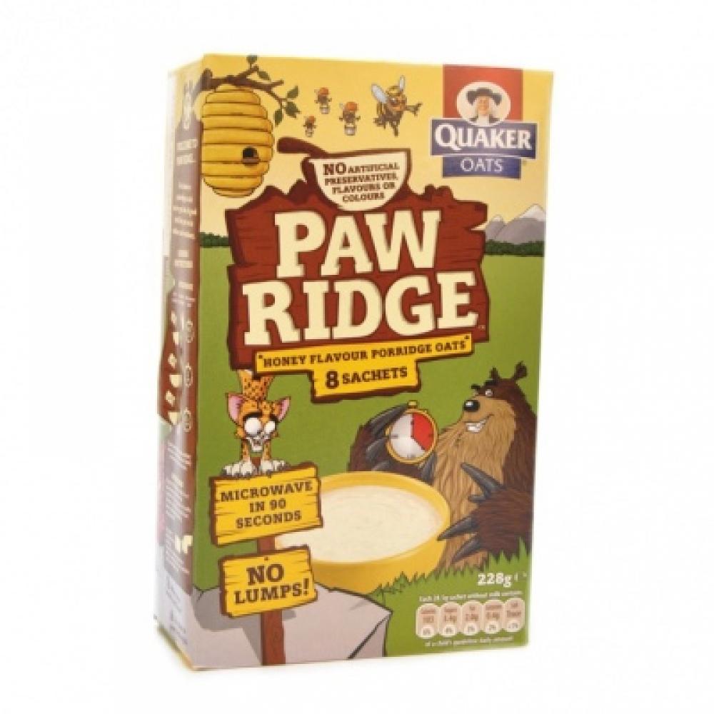 Quaker Oats Paw Ridge Honey Flavoured Porridge Oats 8 Sachets ...