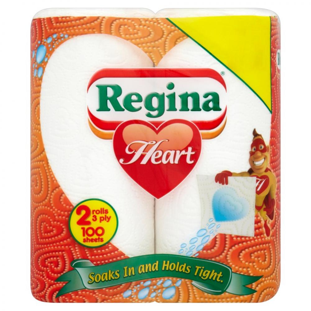 Regina Heart Kitchen Towel 2 Rolls Approved Food