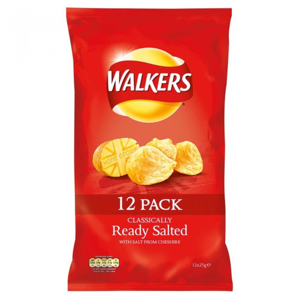 CLEARANCE Walkers Ready Salted Crisps 12 x 25g | Approved Food