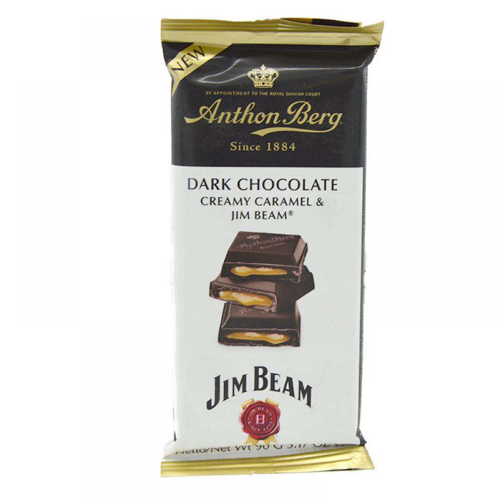 Anthon Berg Dark Chocolate with Creamy Caramel and Jim Beam 90g