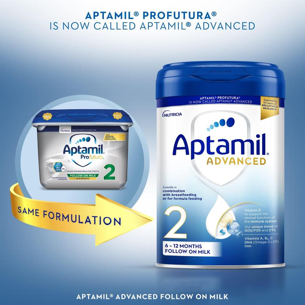 Aptamil Advanced 2 Follow On Baby Milk Powder Formula 6 to12 Months 800 g