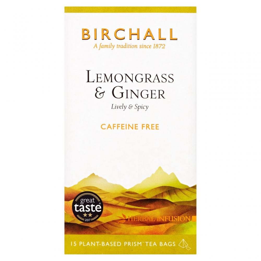 Birchall Lemongrass and Ginger 15 Prism Tea Bags