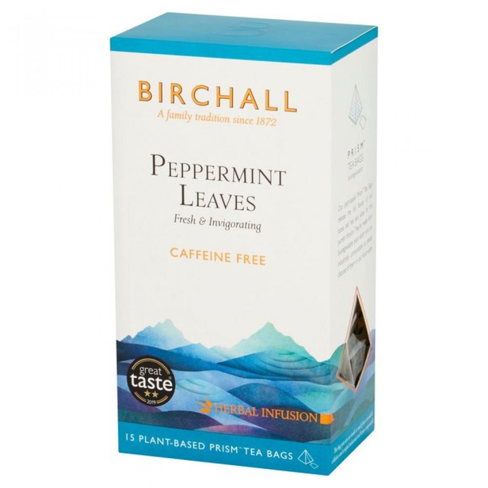 Birchall Peppermint Leaves 15 Plant Based Prism Tea Bags