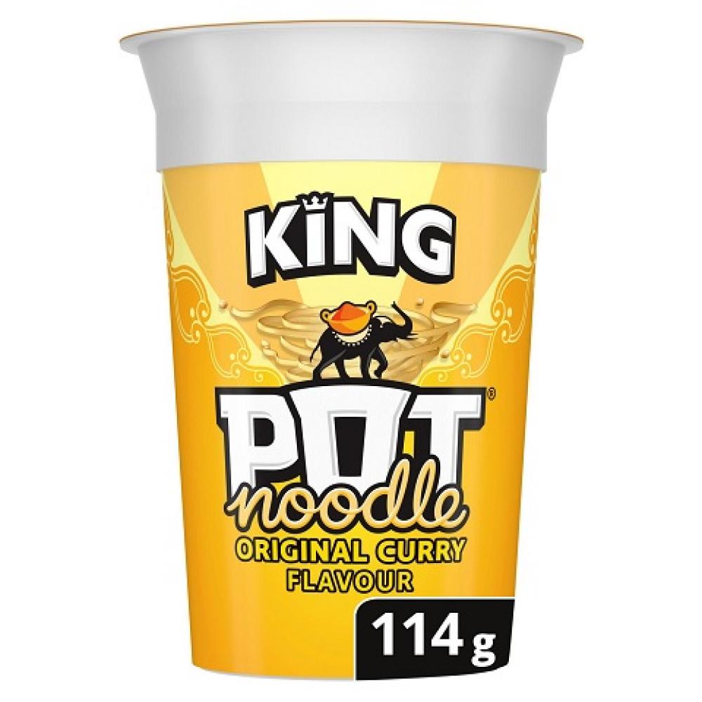 CASE PRICE  Pot Noodle King Original Curry Flavour 12 x 114g