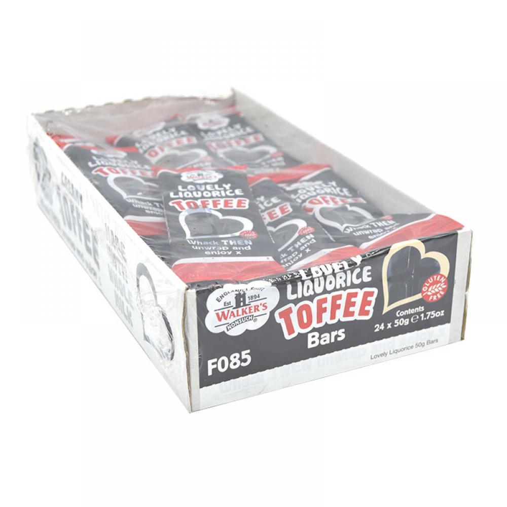 CASE PRICE  Walkers Lovely Liquorice Toffee 24 x 50g