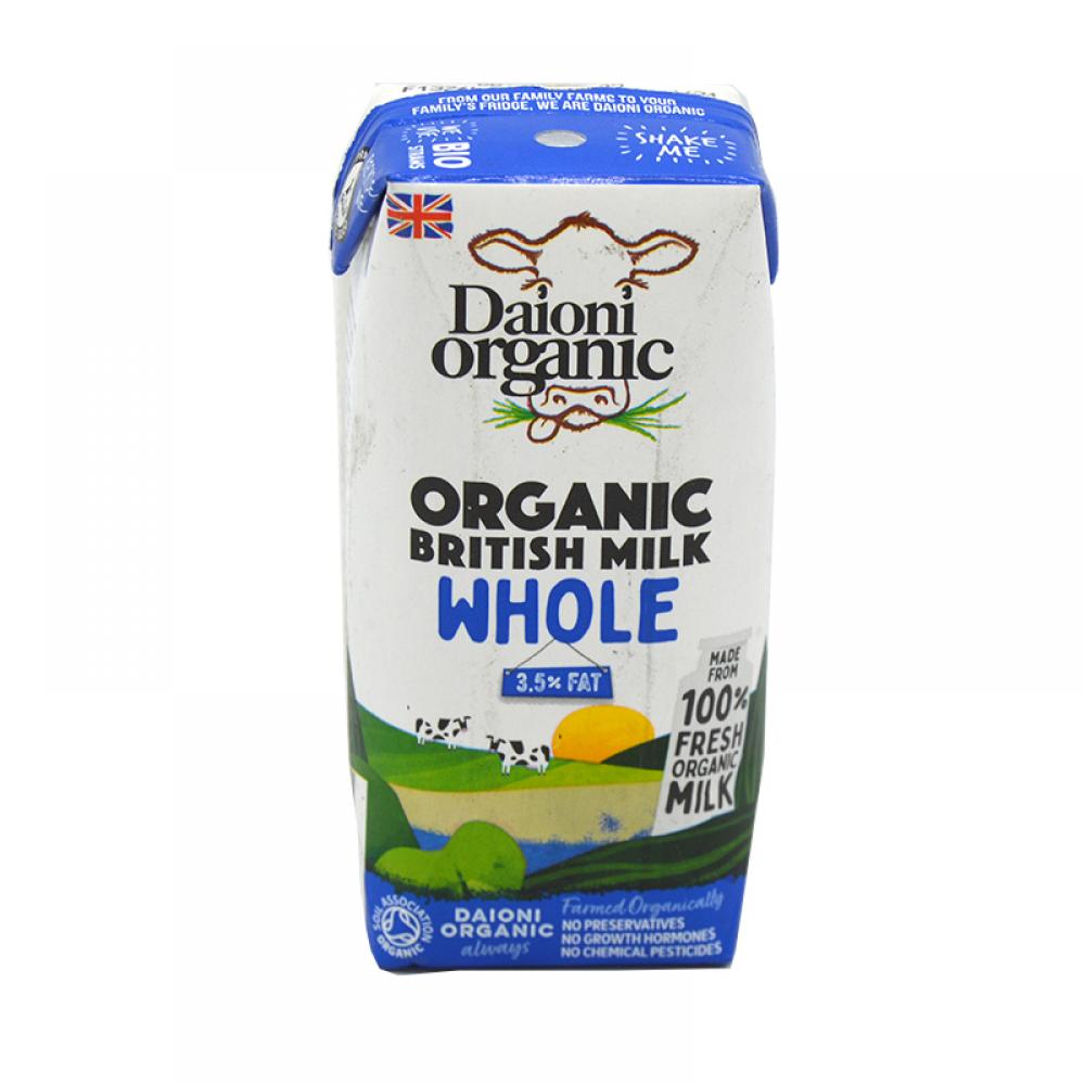 Daioni Organic British Whole UHT Milk 200ml