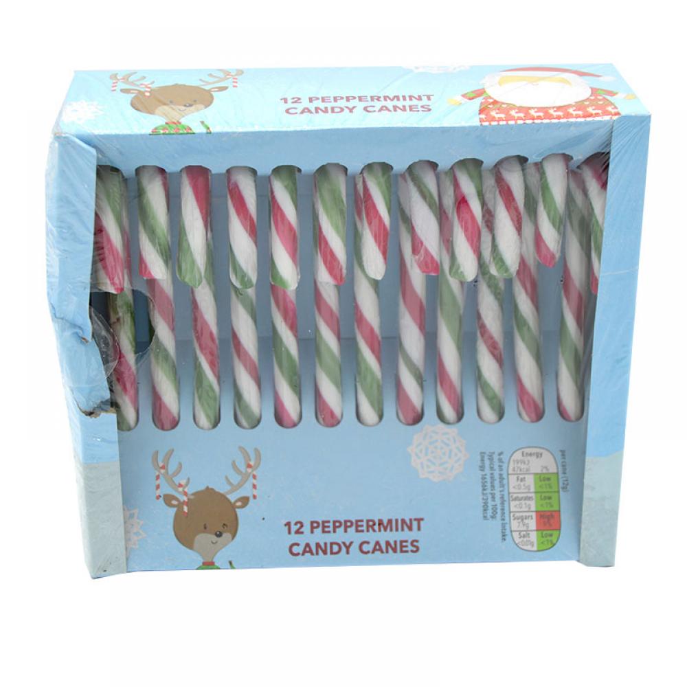 De Identified 12 Peppermint Candy Canes