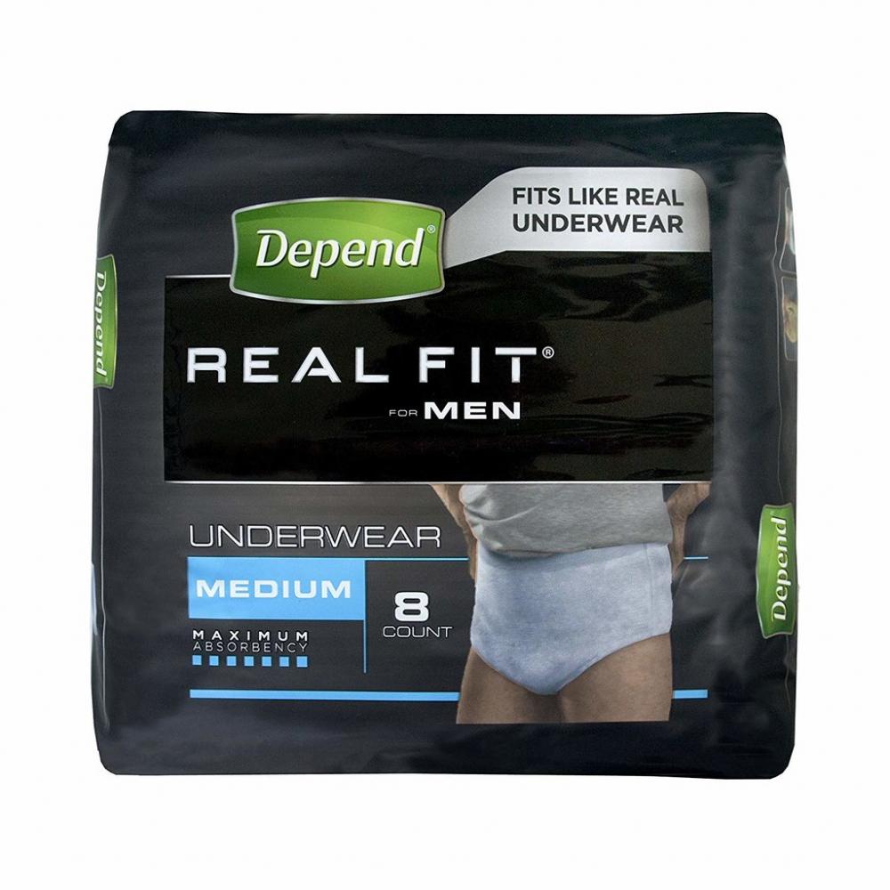 Depend Active-Fit Incontinence Pants for Men Medium 8 Pants | Approved Food