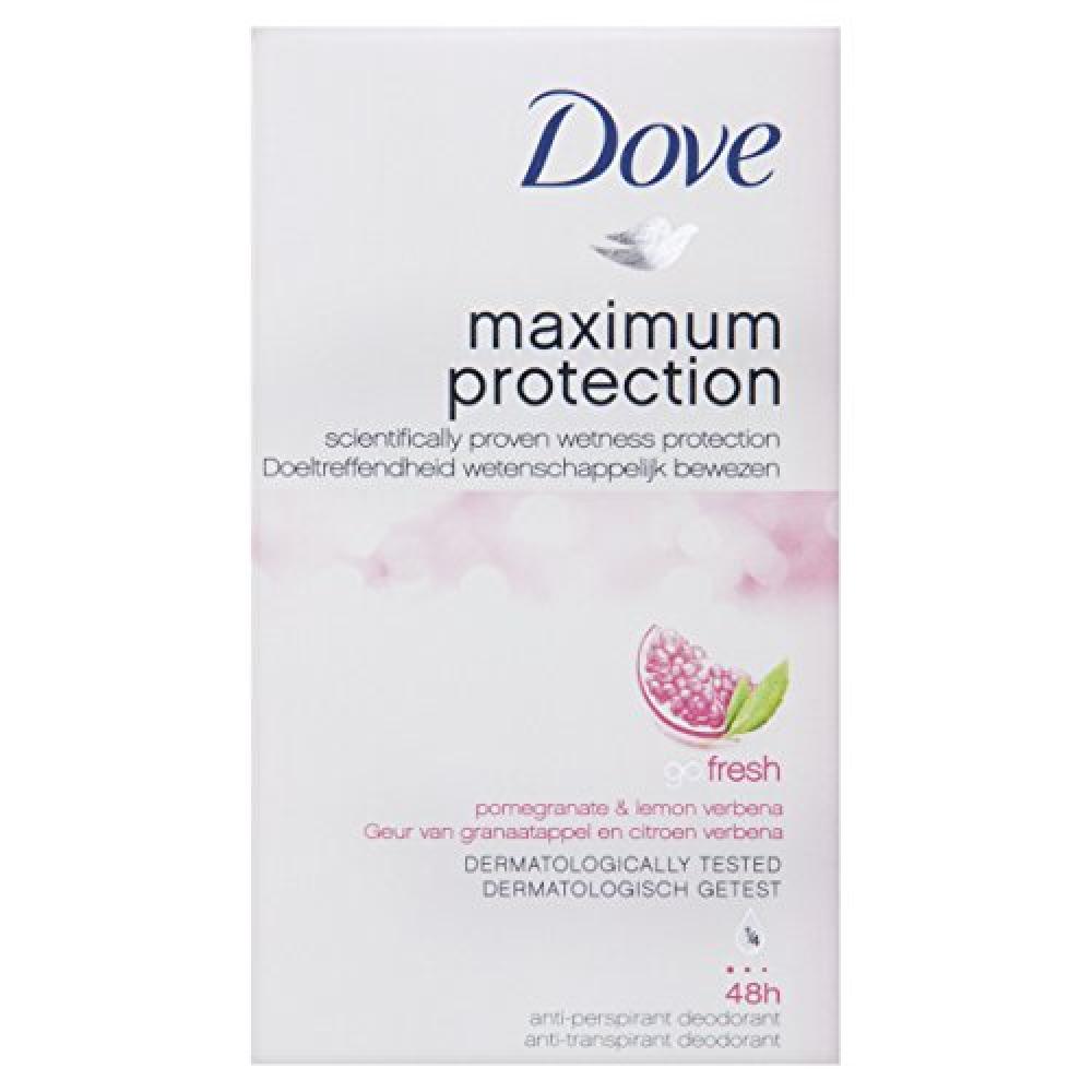 Dove Maximum Protection Go Fresh Pomegranate and Lemon Verbena Scent Anti-Perspirant Deodorant Cream 45ml