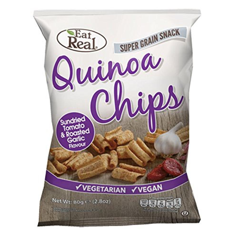 Eat Real Quinoa Chips - Sundried Tomato and Roasted Garlic Flavour 80g