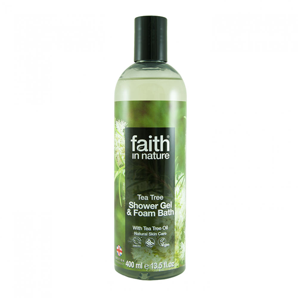 Faith In Nature Tea Tree Invigorating Shower Gel and Foam Bath 400ml