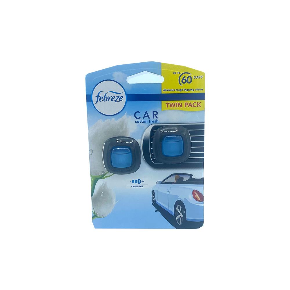 Febreze Cotton Car Air Freshener Twin Pack 5x5ml