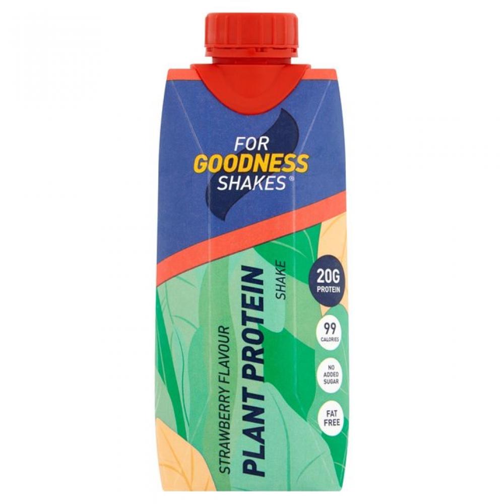 For Goodness Shakes Plant Protein Strawberry Shake 330ml