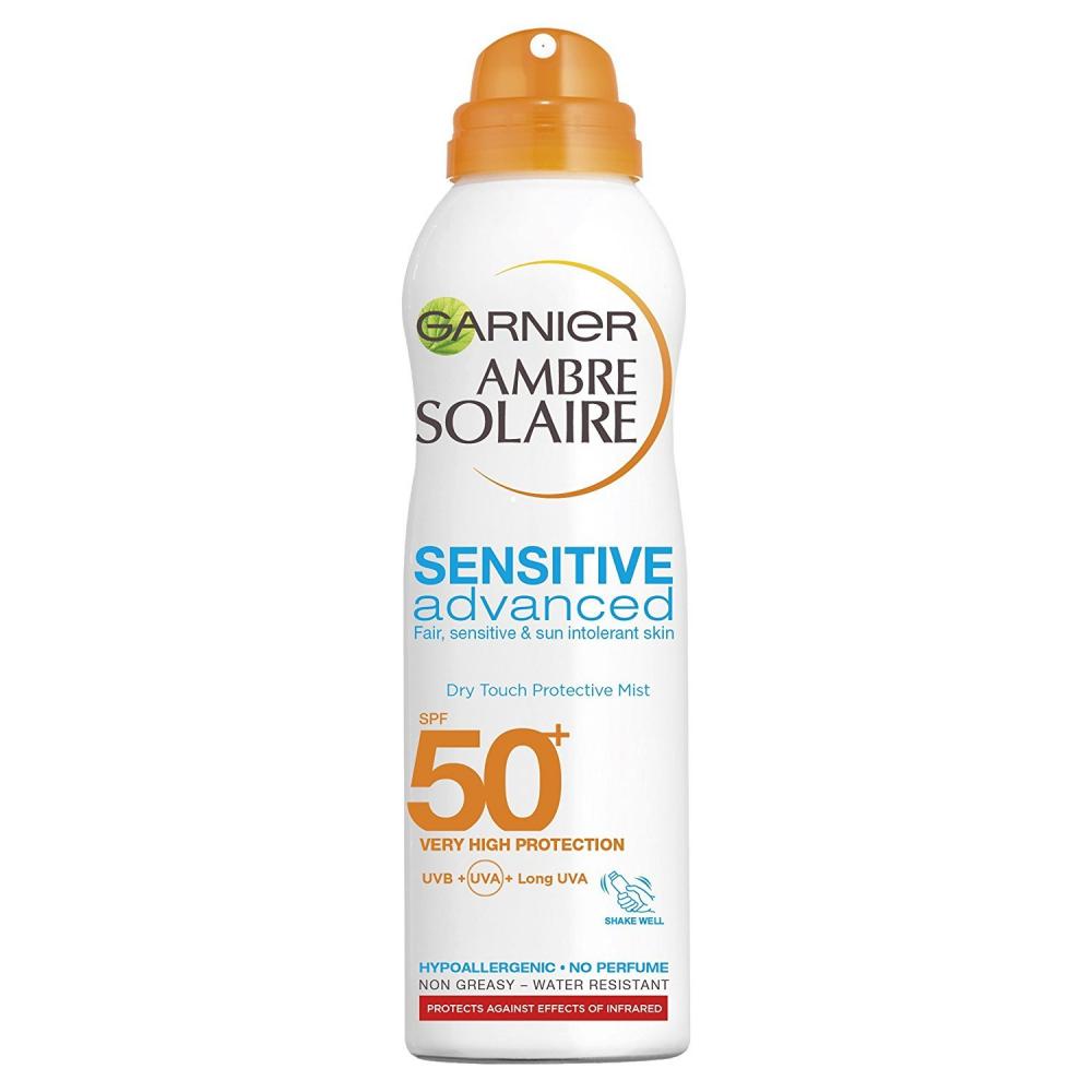 Garnier Ambre Solaire Sensitive Advanced Dry Mist Spray SPF50 200ml ...