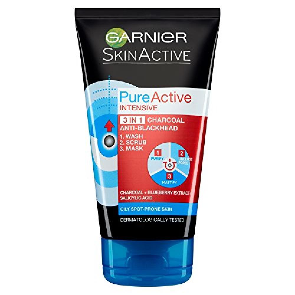 Garnier SkinActive PureActive Intense 3 in 1 Charcoal Anti-Blackhead 150ml