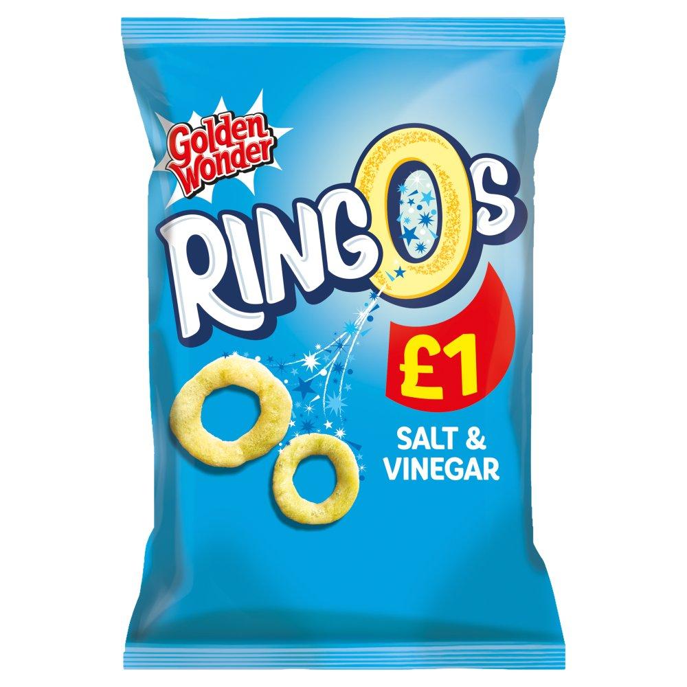 Golden Wonder Ringos Salt and Vinegar Flavour 70g | Approved Food