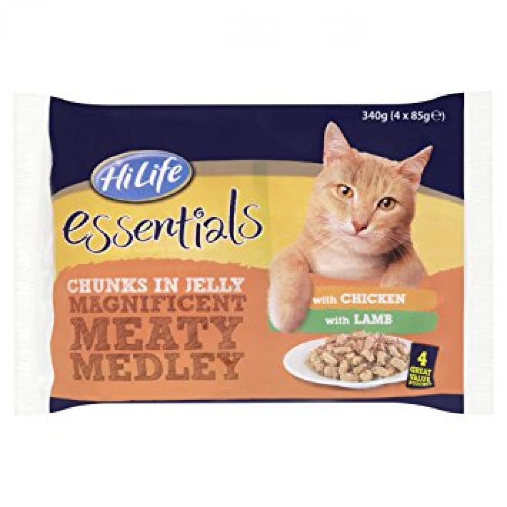 HiLife Essentials Cat Food Meaty Medley Selection in Jelly 4x85g