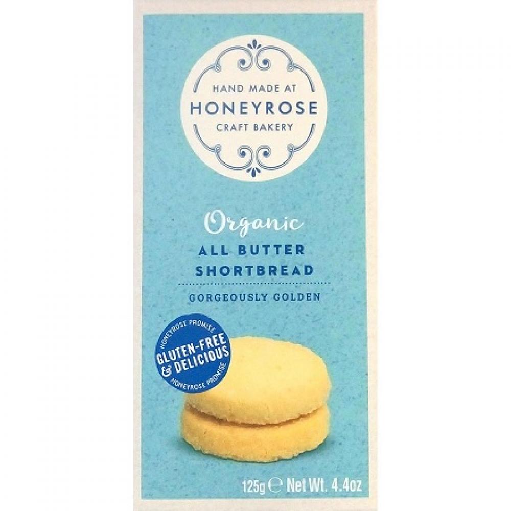 Honeyrose Organic All Butter Shortbread 125g