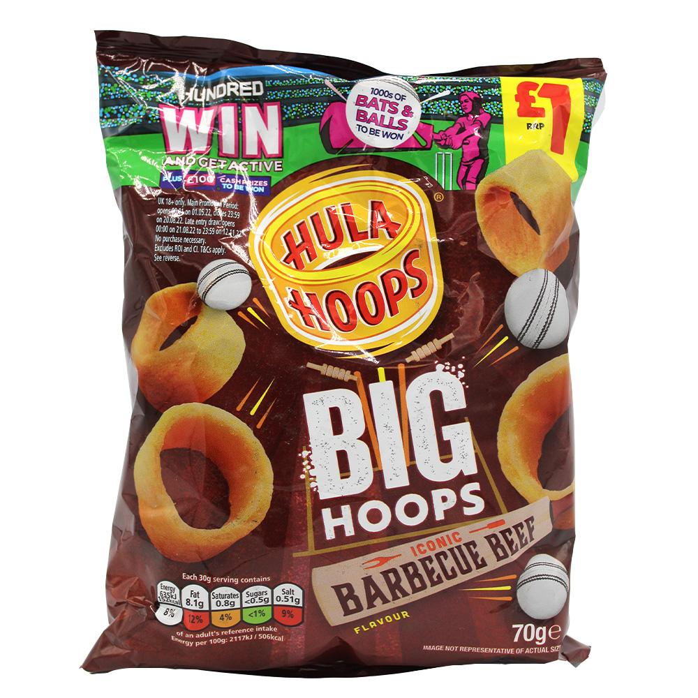 Hula Hoops Big Hoops BBQ Beef Flavour 70g | Approved Food