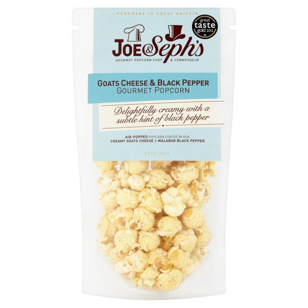SALE  Joe and Sephs Goats Cheese and Black Pepper Gourmet Popcorn 70g