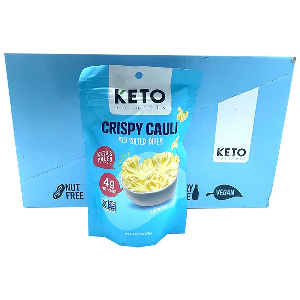 CASE PRICE  Keto Naturals Crispy Cauli Sea Salted Bites 8x27g