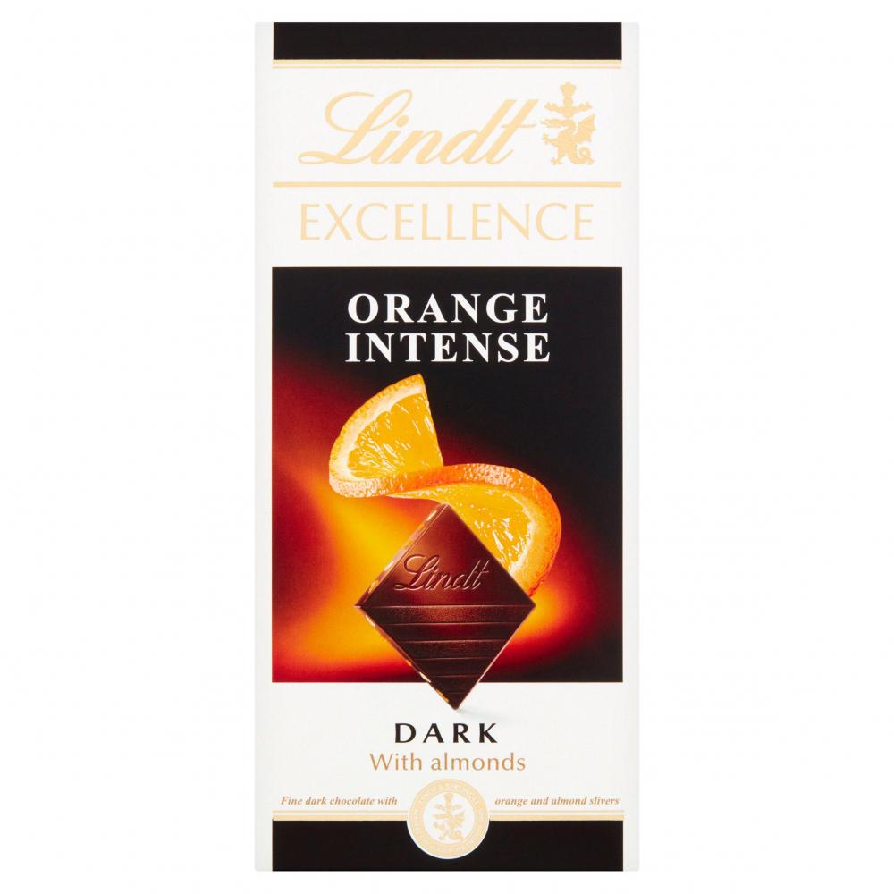 Lindt Orange Intense Dark Chocolate With Almonds 100g | Approved Food