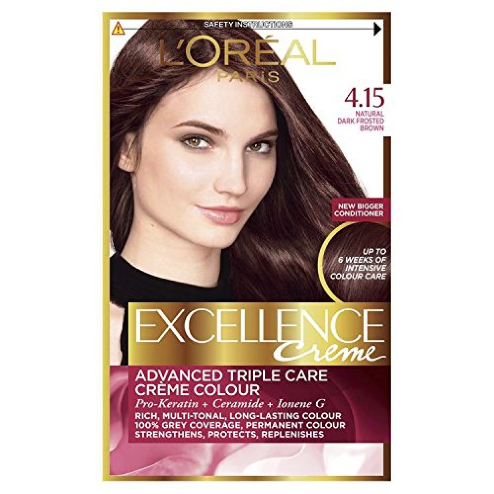 Loreal Paris Excellence Creme 4.15 Dark Frosted Brown Hair Dye