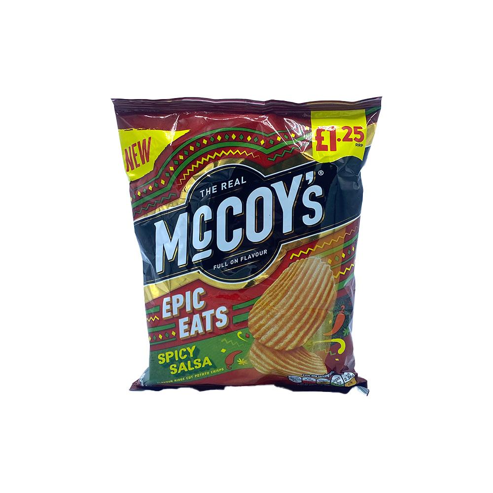 BIG SALE  Mccoys Epic Eats Spicy Salsa Grab Bag Crisps 65g