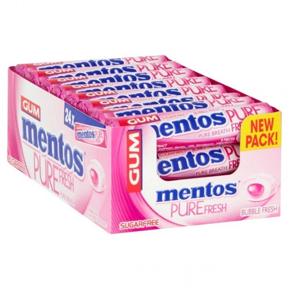 CASE PRICE  Mentos Gum Pure Fresh Bubble 24 x 15.5g