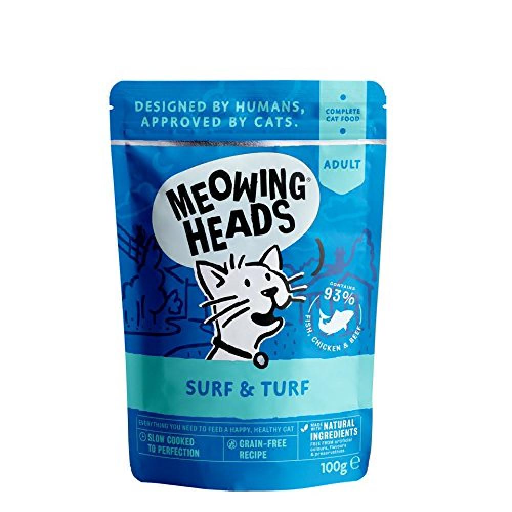Meowing Heads Superrr Surf and Turf Wet Cat Food 100g ...