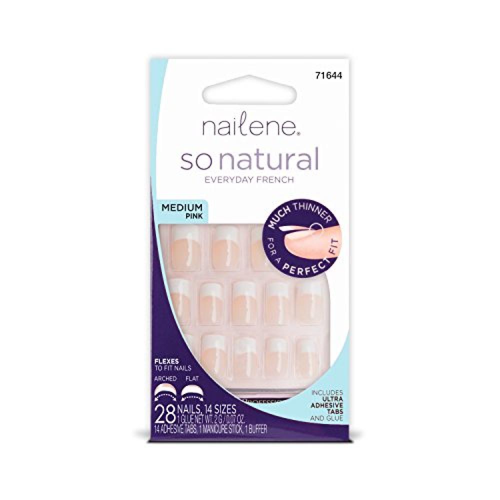 Nailene So Natural Ultra Flex Pink French Medium Nails