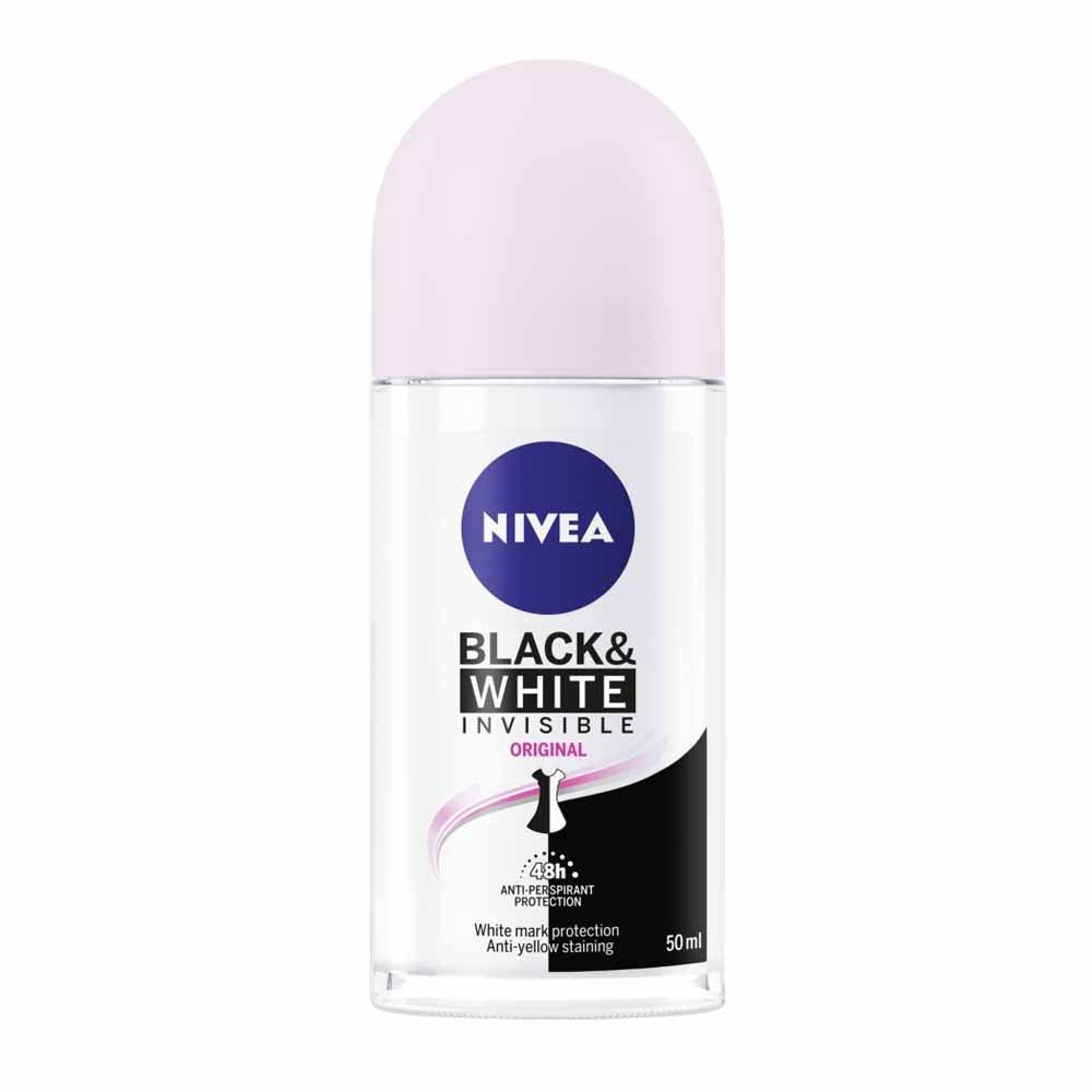 Nivea Black and White Invisible Original Anti-Perspirant Deodorant Roll On 50 ml