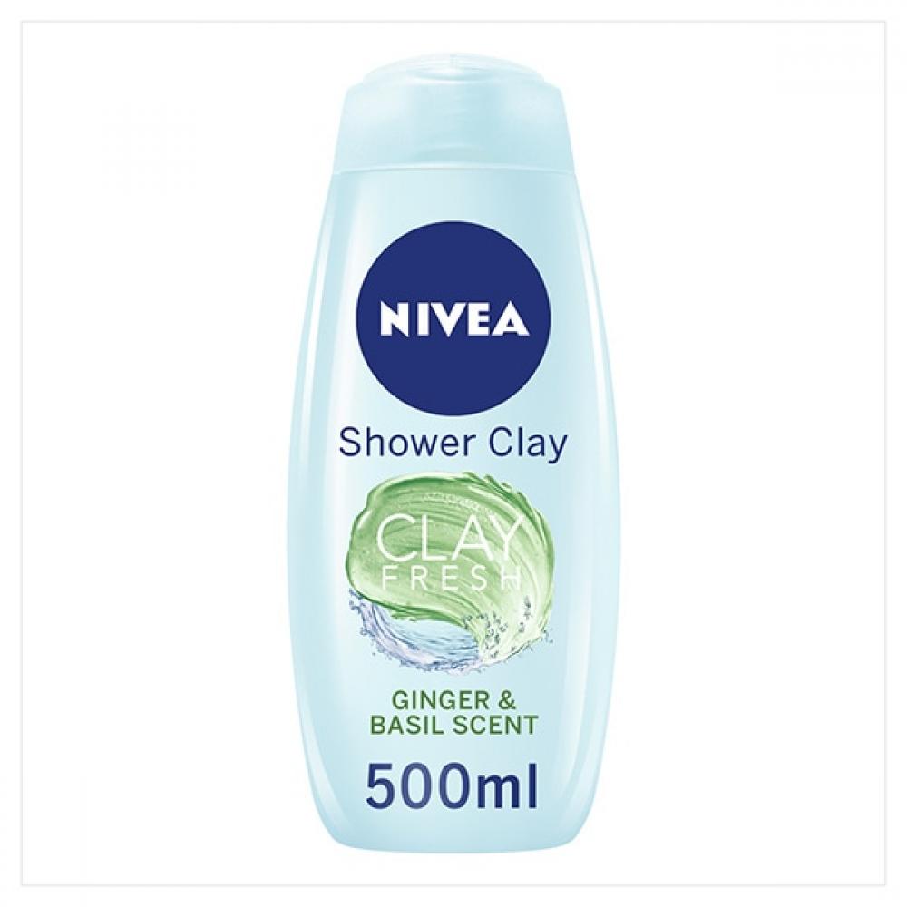 Nivea Clay Fresh Body Wash Ginger and Basil Shower Gel 500ml