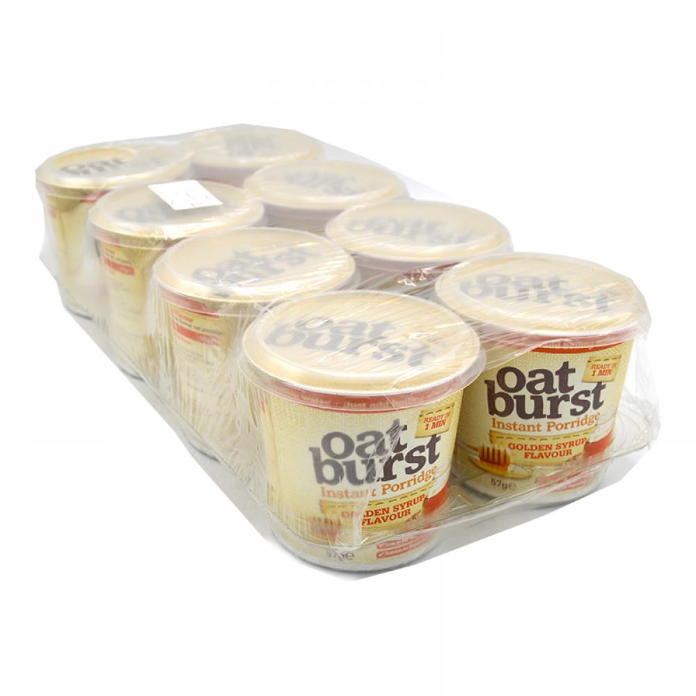 CASE PRICE  Oat Burst Instant Porridge Golden Syrup Flavour 8 x 57g