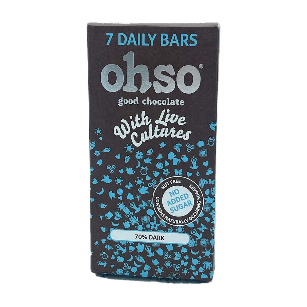 Ohso 70 Percent Dark Chocolate Bars 7x13.5g