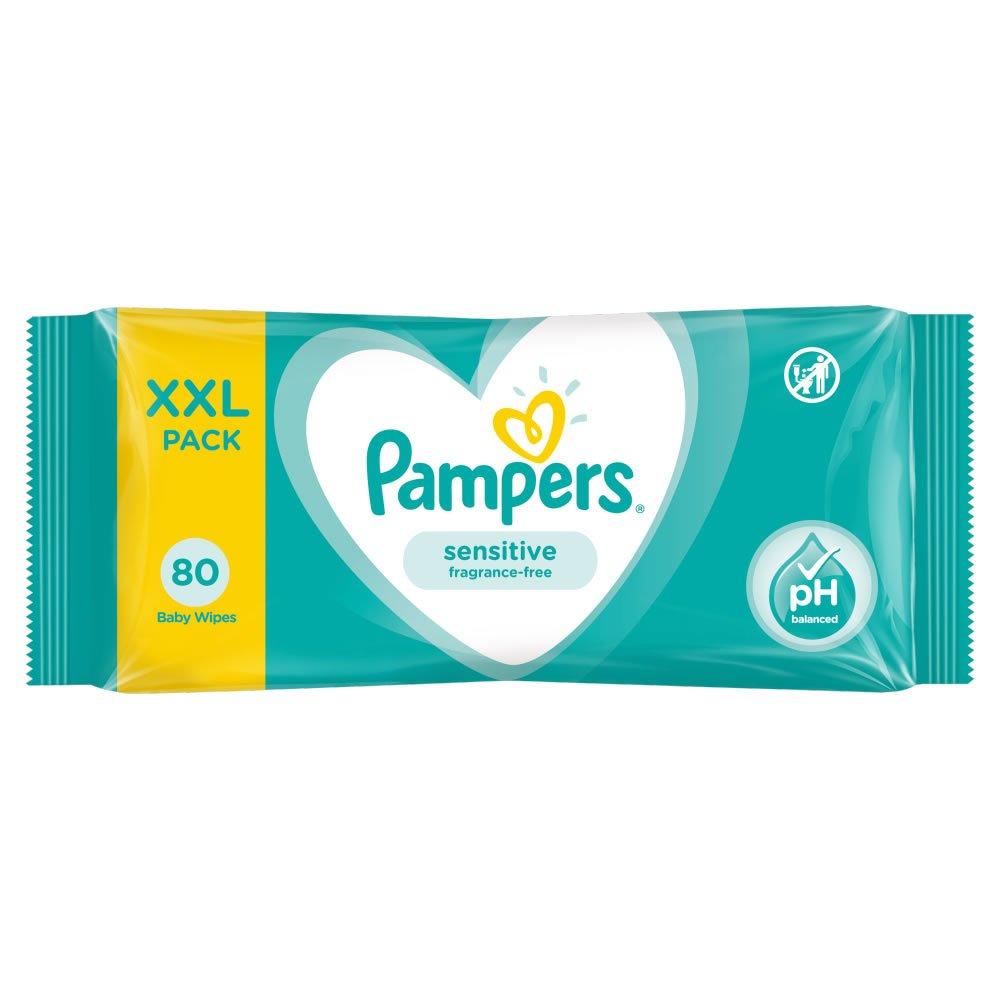 Pampers Sensitive Baby Wipes XXL 80 Wipes