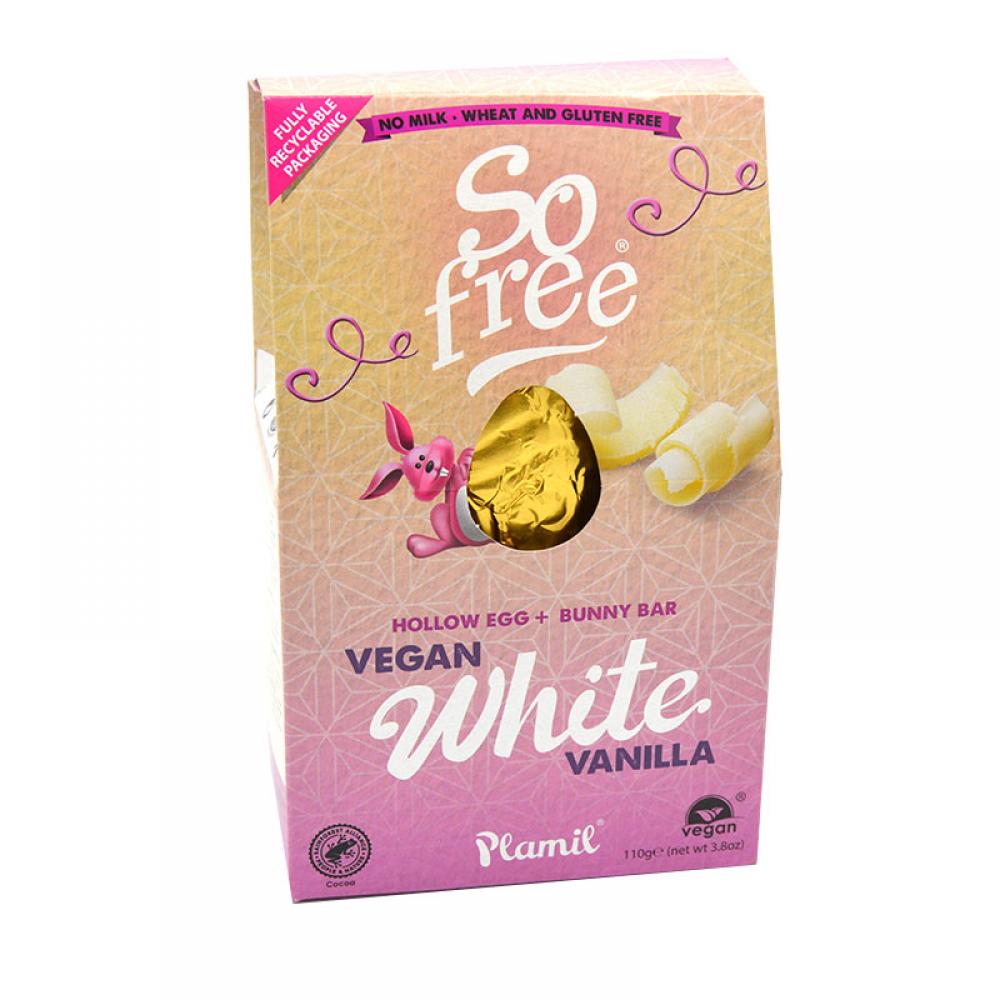 Plamil So Free Vegan White Vanilla Egg and Bunny Bar 110g