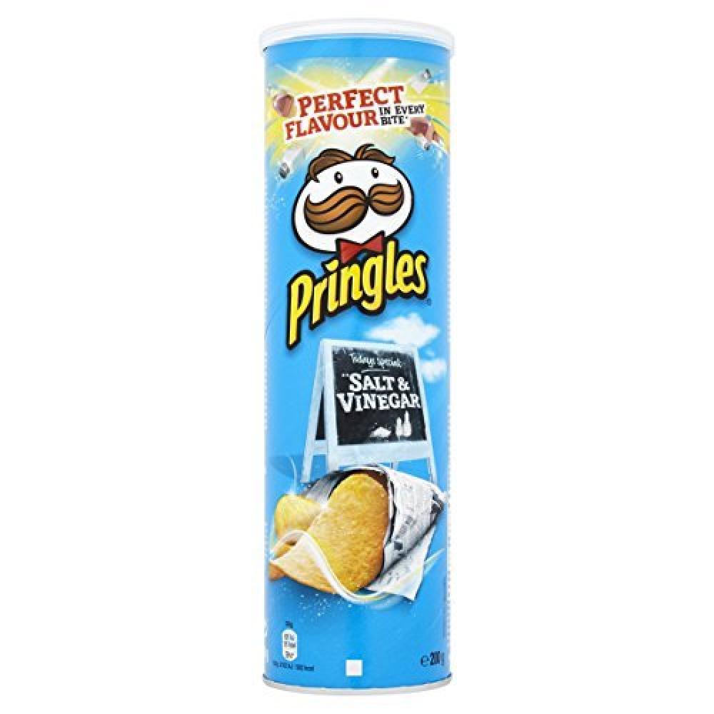Pringles Salt and Vinegar Potato Crisps 200g | Approved Food