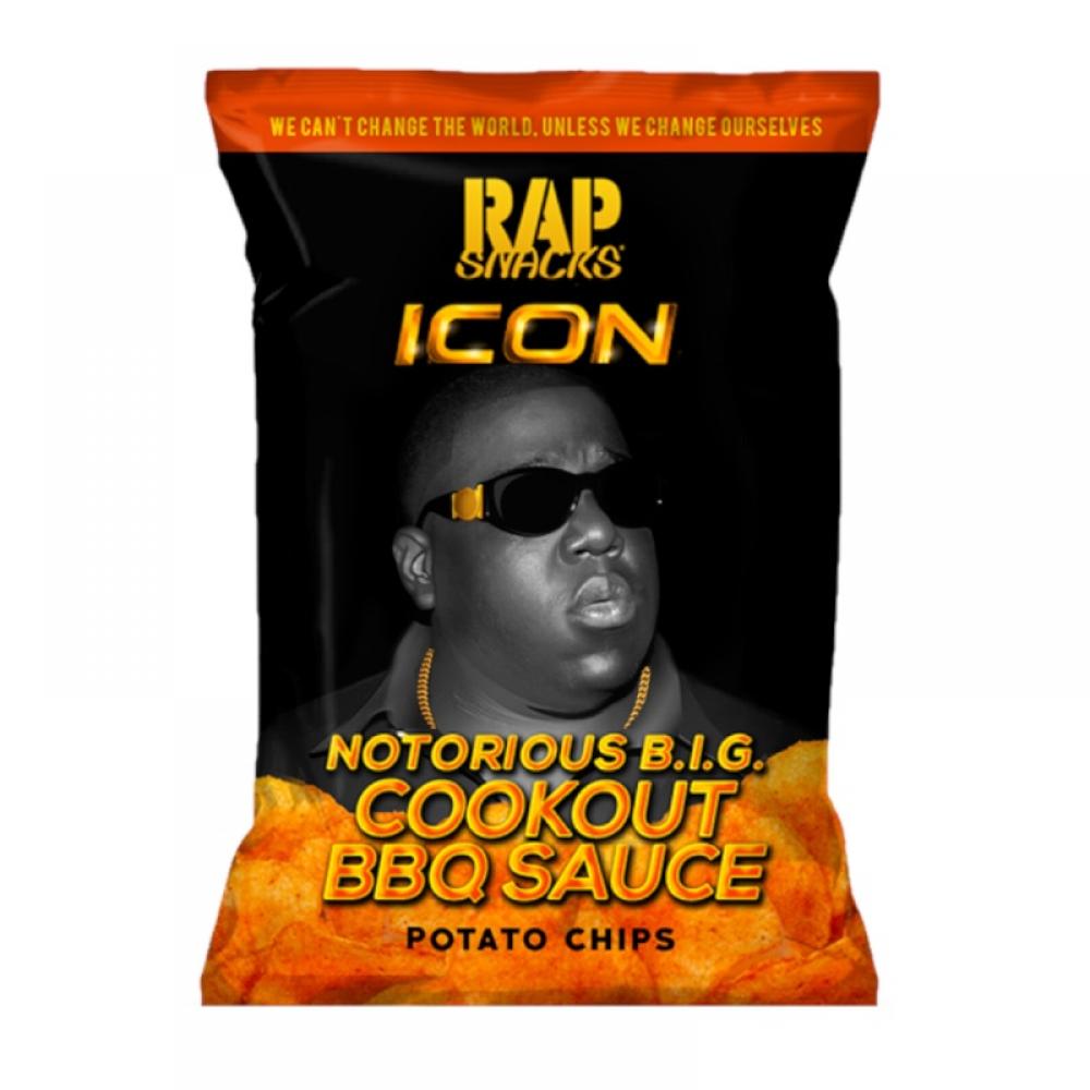 Rap Snacks Icon Notorious BIG Cookout BBQ Sauce Potato Chips 78g
