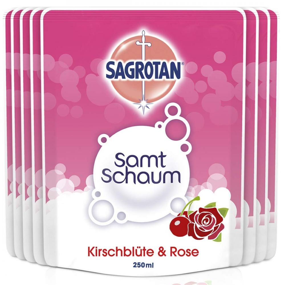 WEEKLY DEAL  Sagrotan Antibacterial Foam Soap Refill Cherry Blossom And Rose 250 ml