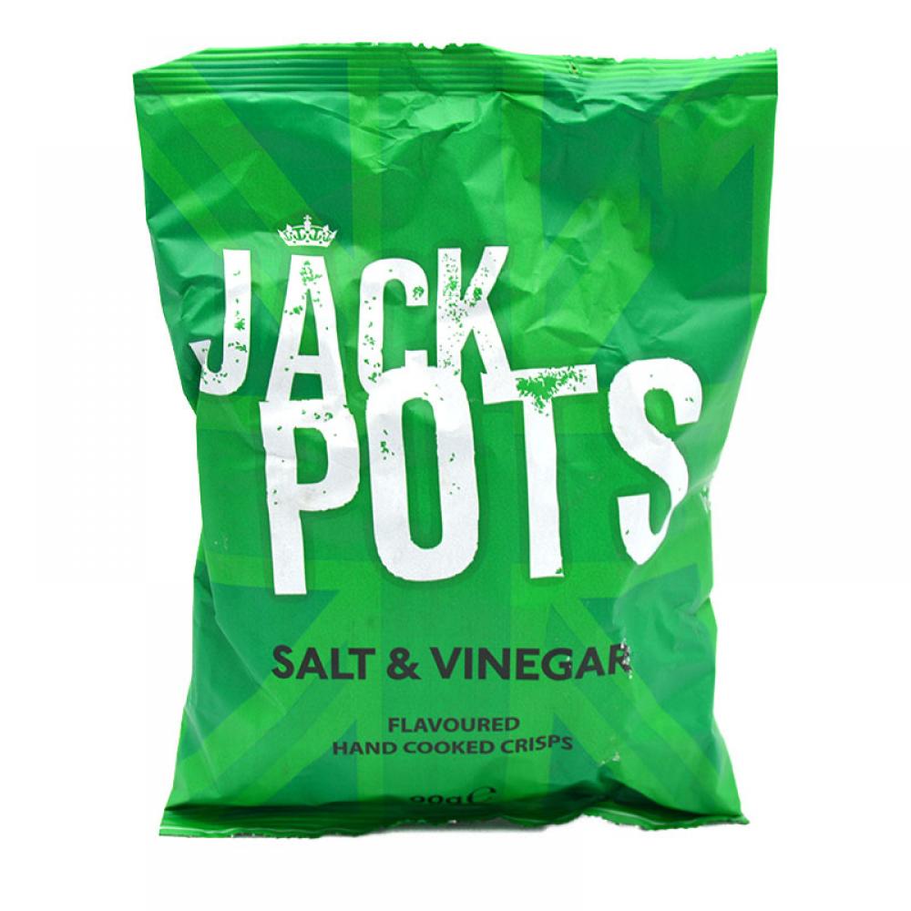 SALE  Jack Pots Salt and Vinegar Flavour Crisps 90g