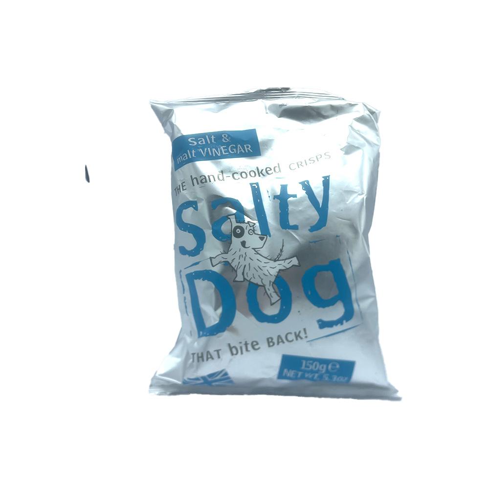 Salty Dog Sea Salt And Malt Vinegar Crisps 150g