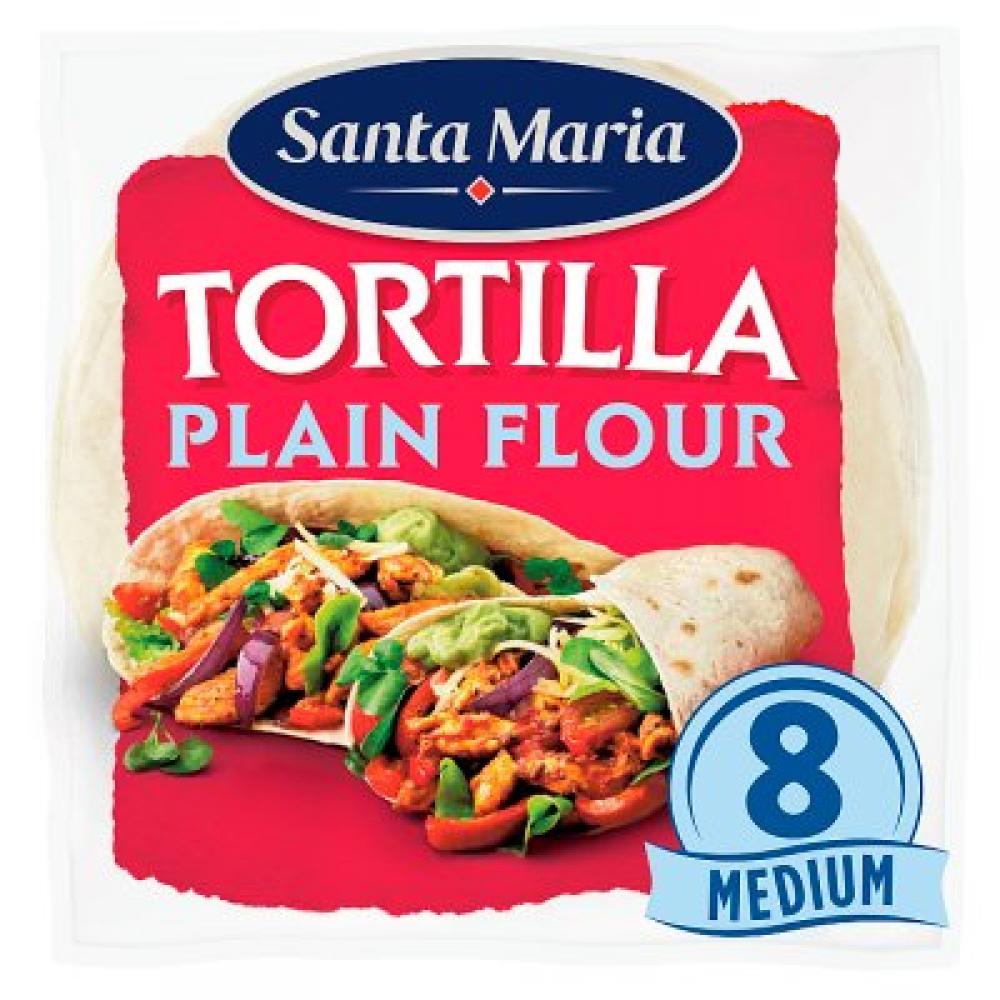 Santa Maria 8 Plain Flour Soft Tortillas 320g