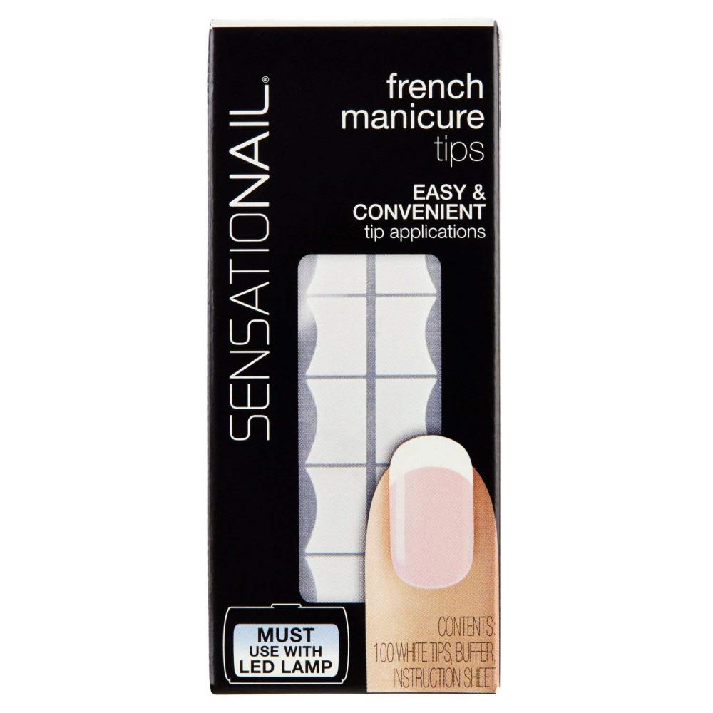 SENSATIONAIL French Manicure Tips Refills 100-Piece