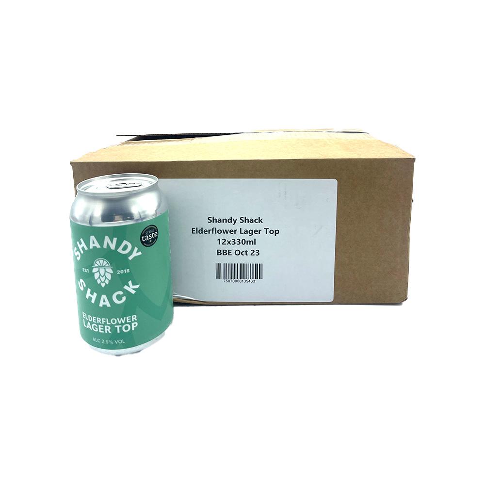 CASE PRICE SALE  Shandy Shack Elderflower Lager Top 12x330ml
