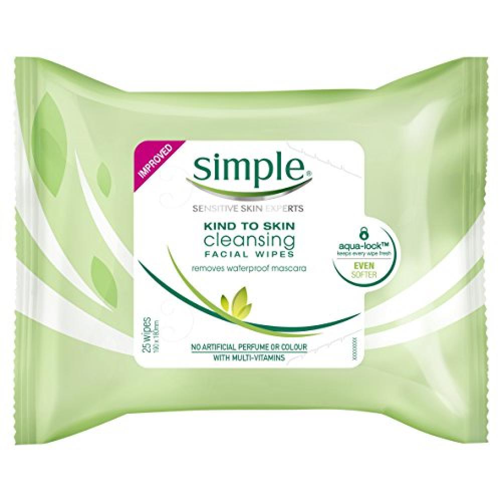 Simple Kind to Skin Cleansing Facial Wipes 25 Pieces