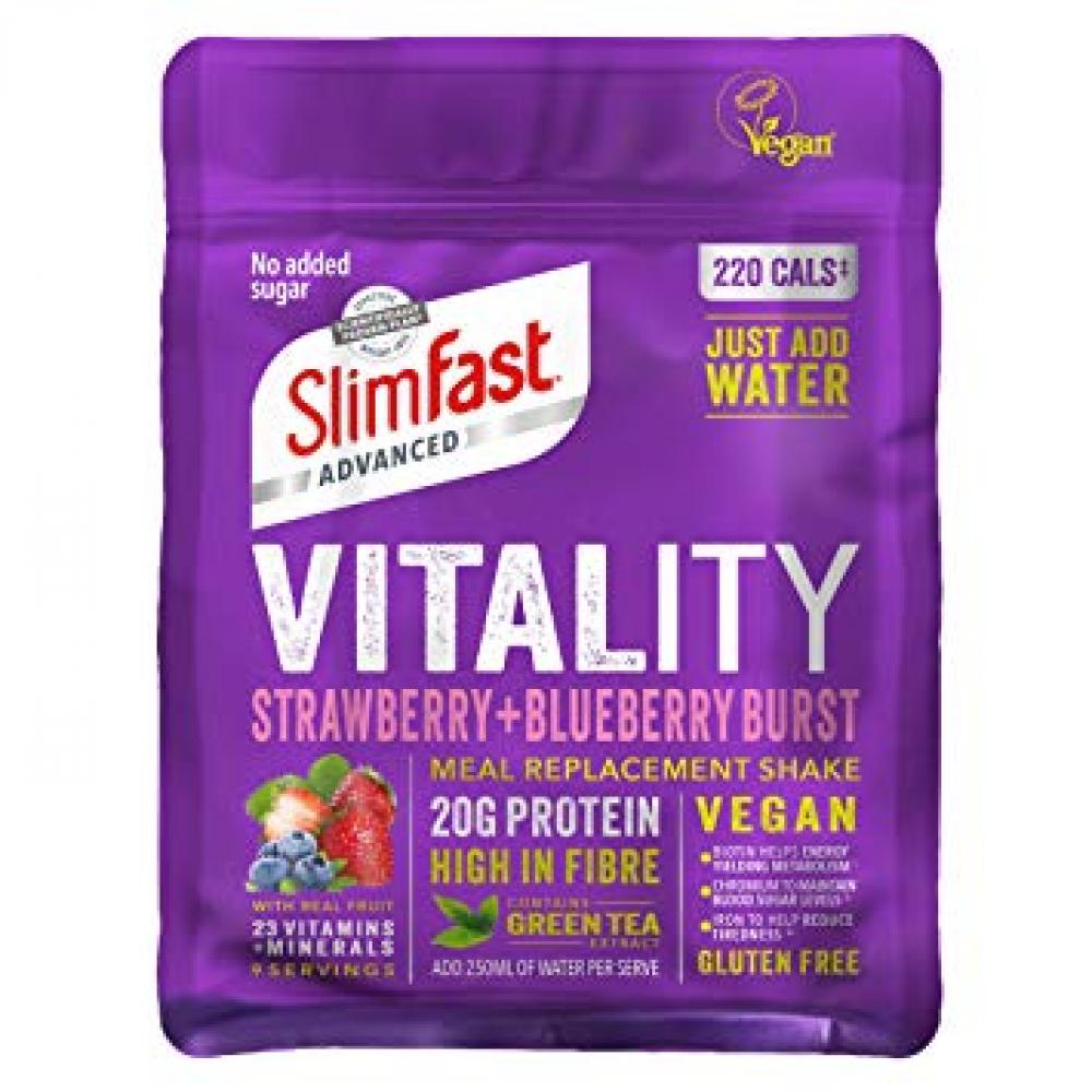 SlimFast Vitality Strawberry And Blueberry Burst Meal Replacement Shake 450g