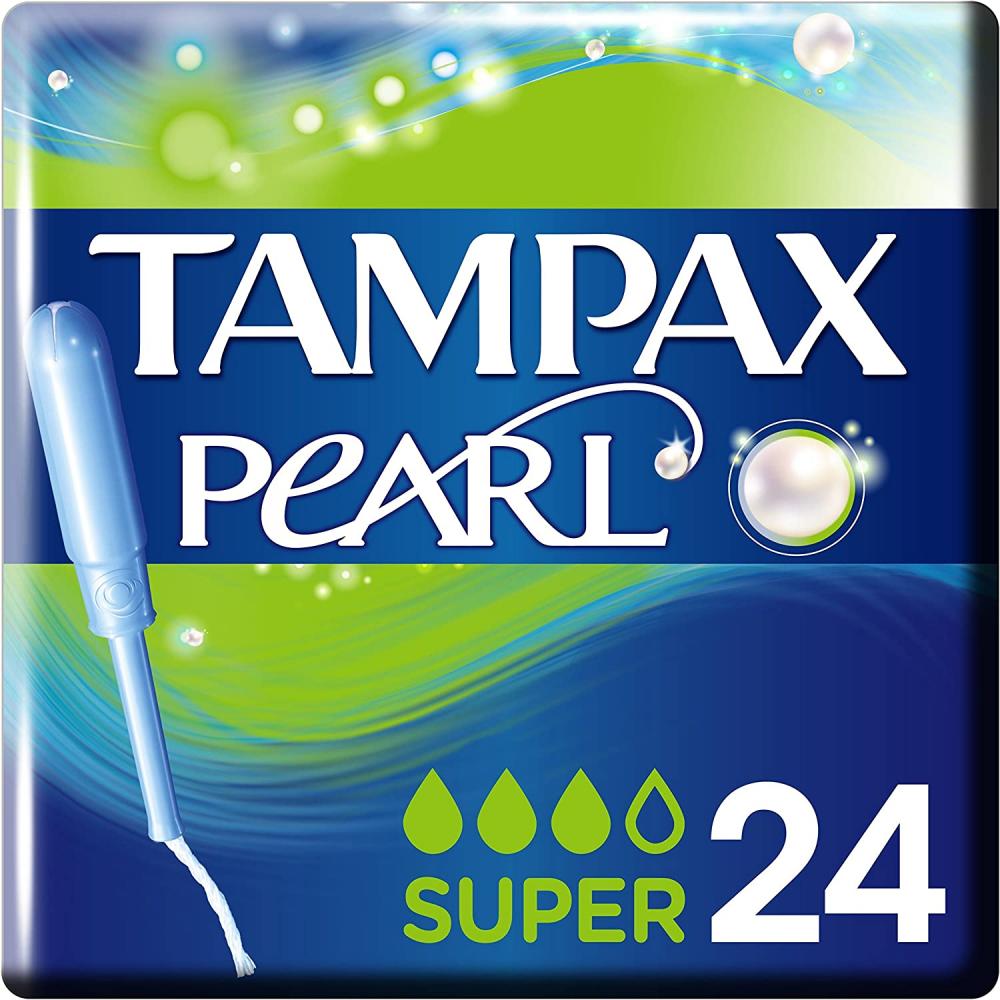 Tampax Pearl Super Tampons Pack of 24 Damaged Box