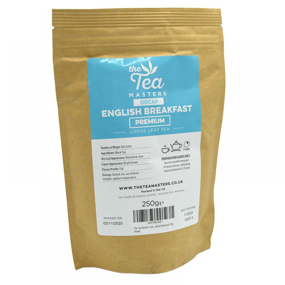 The Tea Masters Decaf English Breakfast Premium Loose Leaf Tea 250g
